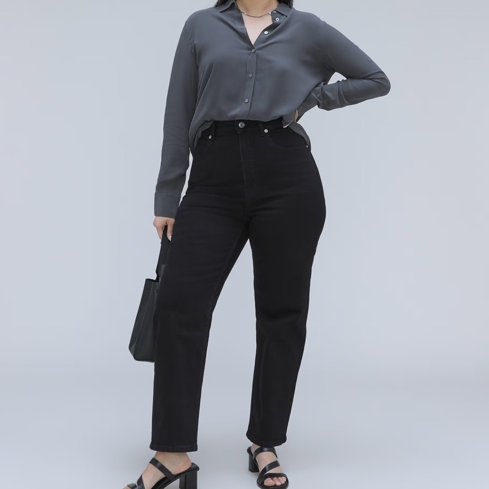 Everlane Curvy Way-High Black Jeans